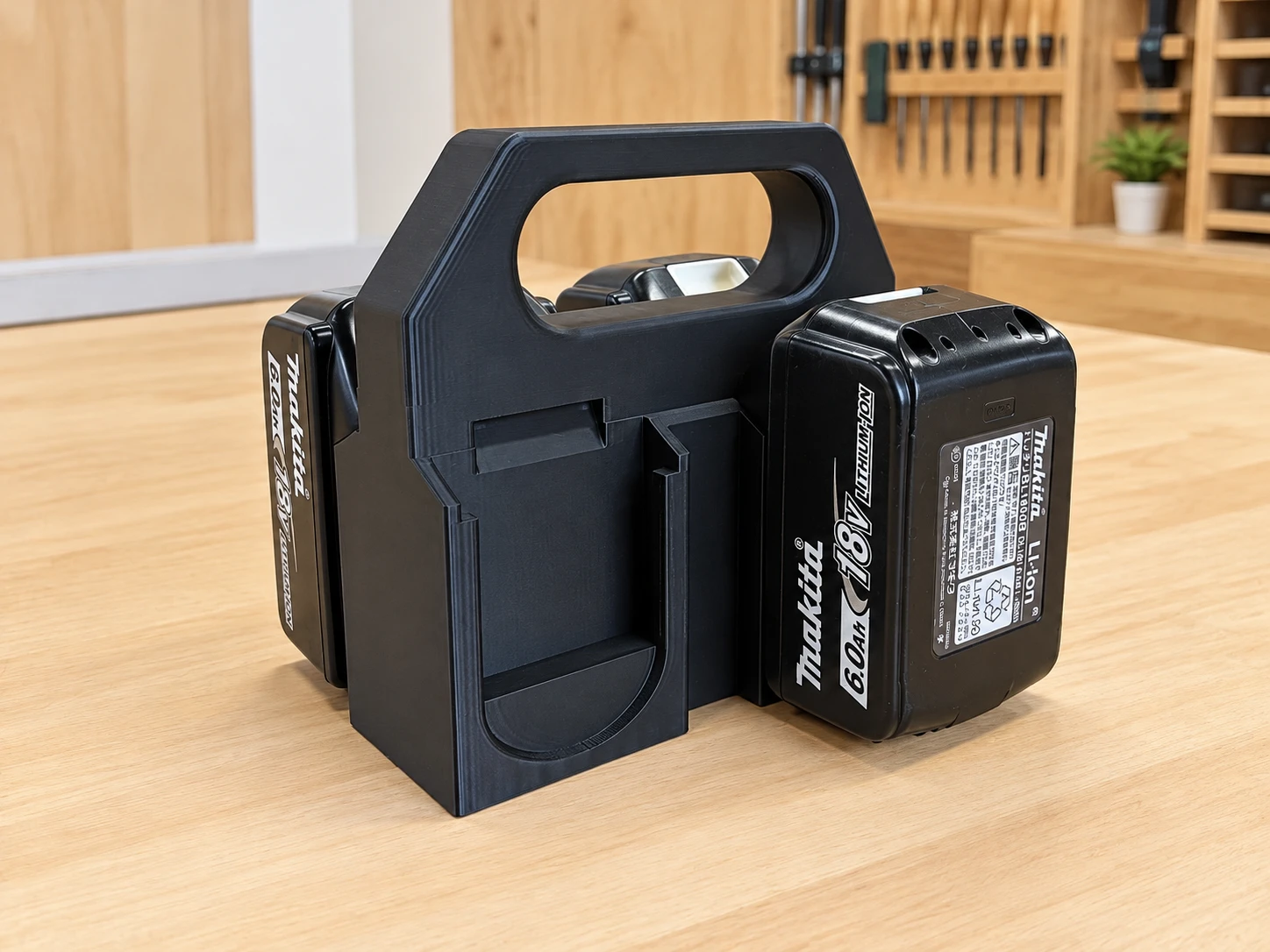 3Dプリンターで製作した電動工具用バッテリーホルダー
